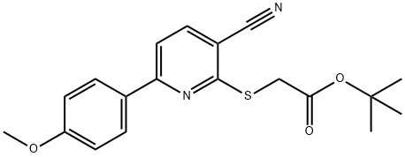 tert-butyl {[3-cyano-6-(4-methoxyphenyl)pyridin-2-yl]sulfanyl}acetate Structure