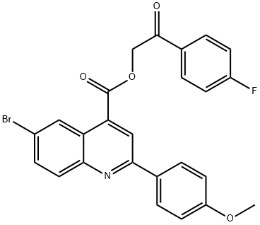 2-(4-fluorophenyl)-2-oxoethyl 6-bromo-2-(4-methoxyphenyl)-4-quinolinecarboxylate|