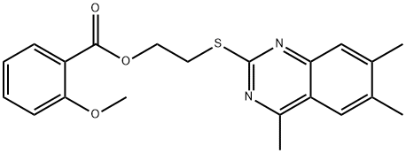 2-[(4,6,7-trimethylquinazolin-2-yl)sulfanyl]ethyl 2-methoxybenzoate 结构式