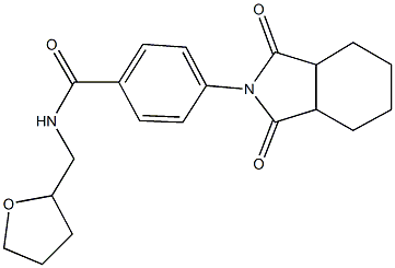 4-(1,3-dioxooctahydro-2H-isoindol-2-yl)-N-(tetrahydro-2-furanylmethyl)benzamide 化学構造式