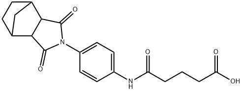 5-[4-(3,5-dioxo-4-azatricyclo[5.2.1.0~2,6~]dec-4-yl)anilino]-5-oxopentanoic acid Structure