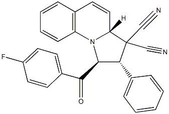 1-(4-fluorobenzoyl)-2-phenyl-1,2-dihydropyrrolo[1,2-a]quinoline-3,3(3aH)-dicarbonitrile 结构式