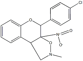 4-(4-chlorophenyl)-3a-nitro-2-methyl-1,3a,4,9b-tetrahydro-2H-chromeno[4,3-d]isoxazole Structure