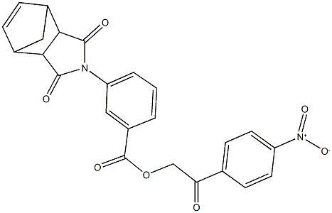 488785-54-2 2-{4-nitrophenyl}-2-oxoethyl 3-(3,5-dioxo-4-azatricyclo[5.2.1.0~2,6~]dec-8-en-4-yl)benzoate
