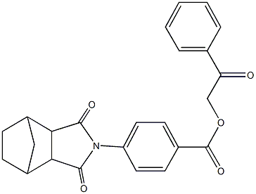 2-oxo-2-phenylethyl 4-(3,5-dioxo-4-azatricyclo[5.2.1.0~2,6~]dec-4-yl)benzoate Structure
