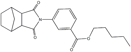 pentyl 3-(3,5-dioxo-4-azatricyclo[5.2.1.0~2,6~]dec-4-yl)benzoate Structure