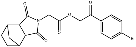 2-(4-bromophenyl)-2-oxoethyl (3,5-dioxo-4-azatricyclo[5.2.1.0~2,6~]dec-4-yl)acetate,488785-87-1,结构式