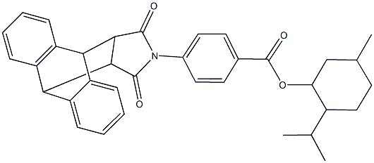 2-isopropyl-5-methylcyclohexyl 4-(16,18-dioxo-17-azapentacyclo[6.6.5.0~2,7~.0~9,14~.0~15,19~]nonadeca-2,4,6,9,11,13-hexaen-17-yl)benzoate Structure