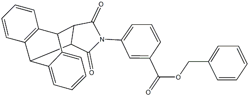 benzyl 3-(16,18-dioxo-17-azapentacyclo[6.6.5.0~2,7~.0~9,14~.0~15,19~]nonadeca-2,4,6,9,11,13-hexaen-17-yl)benzoate Struktur