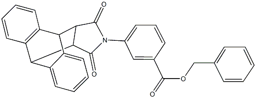 benzyl 3-(16,18-dioxo-17-azapentacyclo[6.6.5.0~2,7~.0~9,14~.0~15,19~]nonadeca-2,4,6,9,11,13-hexaen-17-yl)benzoate Structure