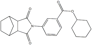 cyclohexyl 3-(3,5-dioxo-4-azatricyclo[5.2.1.0~2,6~]dec-4-yl)benzoate 结构式