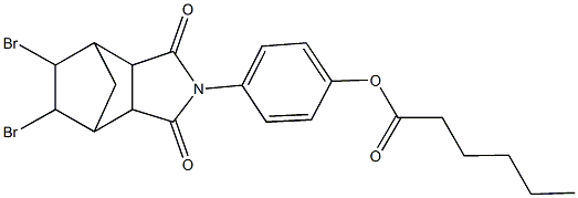 4-(8,9-dibromo-3,5-dioxo-4-azatricyclo[5.2.1.0~2,6~]dec-4-yl)phenyl hexanoate|