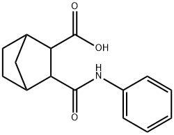 3-(anilinocarbonyl)bicyclo[2.2.1]heptane-2-carboxylic acid 化学構造式