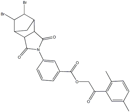 2-(2,5-dimethylphenyl)-2-oxoethyl 3-(8,9-dibromo-3,5-dioxo-4-azatricyclo[5.2.1.0~2,6~]dec-4-yl)benzoate|