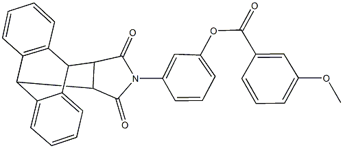 3-(16,18-dioxo-17-azapentacyclo[6.6.5.0~2,7~.0~9,14~.0~15,19~]nonadeca-2,4,6,9,11,13-hexaen-17-yl)phenyl 3-methoxybenzoate Structure