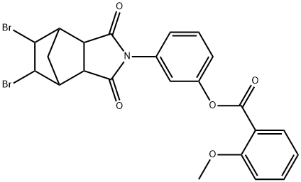 3-(8,9-dibromo-3,5-dioxo-4-azatricyclo[5.2.1.0~2,6~]dec-4-yl)phenyl 2-methoxybenzoate Structure