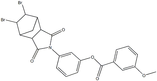 3-(8,9-dibromo-3,5-dioxo-4-azatricyclo[5.2.1.0~2,6~]dec-4-yl)phenyl 3-methoxybenzoate,488786-47-6,结构式