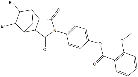 4-(8,9-dibromo-3,5-dioxo-4-azatricyclo[5.2.1.0~2,6~]dec-4-yl)phenyl 2-methoxybenzoate,488786-49-8,结构式