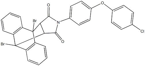 1,8-dibromo-17-[4-(4-chlorophenoxy)phenyl]-17-azapentacyclo[6.6.5.0~2,7~.0~9,14~.0~15,19~]nonadeca-2,4,6,9,11,13-hexaene-16,18-dione Structure