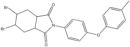 5,6-dibromo-2-[4-(4-methylphenoxy)phenyl]hexahydro-1H-isoindole-1,3(2H)-dione Structure