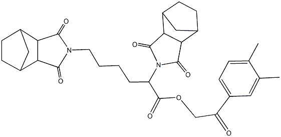 2-(3,4-dimethylphenyl)-2-oxoethyl 2,6-bis(3,5-dioxo-4-azatricyclo[5.2.1.0~2,6~]dec-4-yl)hexanoate|