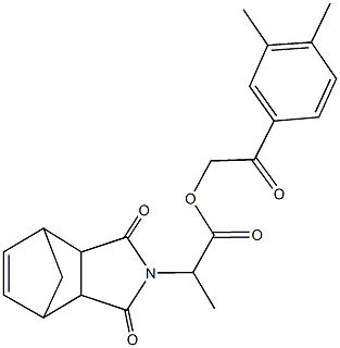 488786-82-9 2-(3,4-dimethylphenyl)-2-oxoethyl 2-(3,5-dioxo-4-azatricyclo[5.2.1.0~2,6~]dec-8-en-4-yl)propanoate