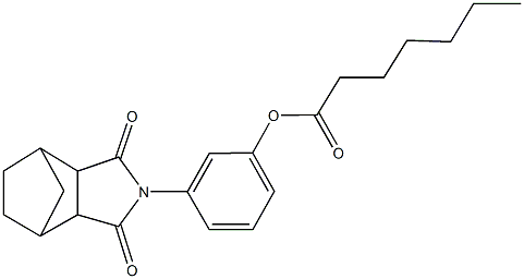 3-(3,5-dioxo-4-azatricyclo[5.2.1.0~2,6~]dec-4-yl)phenyl heptanoate Structure