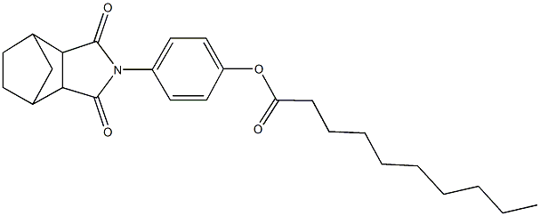 4-(3,5-dioxo-4-azatricyclo[5.2.1.0~2,6~]dec-4-yl)phenyl decanoate Structure