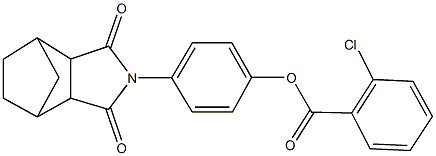 4-(3,5-dioxo-4-azatricyclo[5.2.1.0~2,6~]dec-4-yl)phenyl 2-chlorobenzoate Struktur