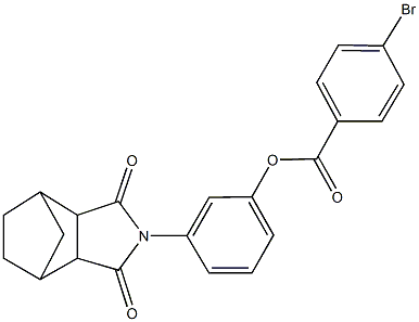 3-(3,5-dioxo-4-azatricyclo[5.2.1.0~2,6~]dec-4-yl)phenyl 4-bromobenzoate 结构式