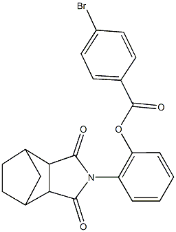 2-(3,5-dioxo-4-azatricyclo[5.2.1.0~2,6~]dec-4-yl)phenyl 4-bromobenzoate Struktur