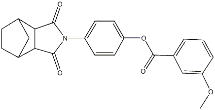 4-(3,5-dioxo-4-azatricyclo[5.2.1.0~2,6~]dec-4-yl)phenyl 3-methoxybenzoate Struktur