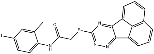 2-(acenaphtho[1,2-e][1,2,4]triazin-9-ylsulfanyl)-N-(4-iodo-2-methylphenyl)acetamide Structure