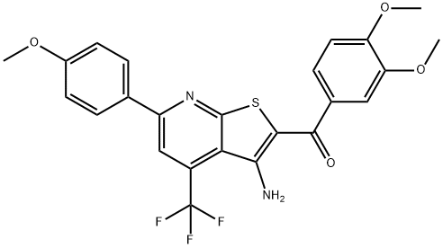 488811-69-4 [3-amino-6-(4-methoxyphenyl)-4-(trifluoromethyl)thieno[2,3-b]pyridin-2-yl](3,4-dimethoxyphenyl)methanone