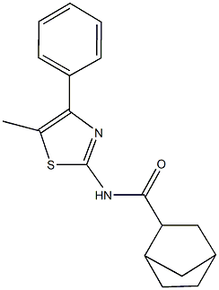 N-(5-methyl-4-phenyl-1,3-thiazol-2-yl)bicyclo[2.2.1]heptane-2-carboxamide 结构式