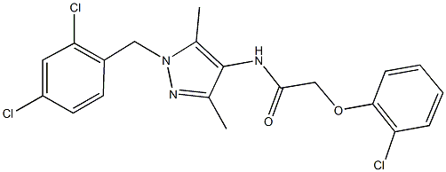 2-(2-chlorophenoxy)-N-[1-(2,4-dichlorobenzyl)-3,5-dimethyl-1H-pyrazol-4-yl]acetamide|