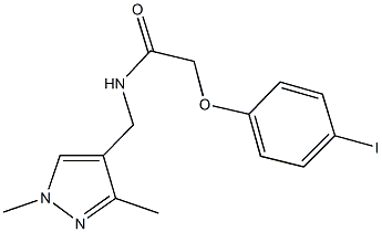 N-[(1,3-dimethyl-1H-pyrazol-4-yl)methyl]-2-(4-iodophenoxy)acetamide 结构式