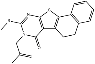 8-(2-methyl-2-propenyl)-9-(methylsulfanyl)-5,8-dihydronaphtho[2',1':4,5]thieno[2,3-d]pyrimidin-7(6H)-one,488827-64-1,结构式