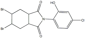 5,6-dibromo-2-(4-chloro-2-hydroxyphenyl)hexahydro-1H-isoindole-1,3(2H)-dione Structure