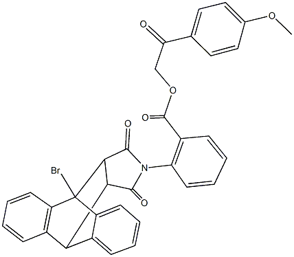 488831-94-3 2-(4-methoxyphenyl)-2-oxoethyl 2-(1-bromo-16,18-dioxo-17-azapentacyclo[6.6.5.0~2,7~.0~9,14~.0~15,19~]nonadeca-2,4,6,9,11,13-hexaen-17-yl)benzoate