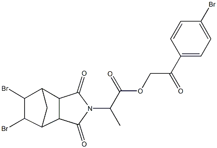 2-(4-bromophenyl)-2-oxoethyl 2-(8,9-dibromo-3,5-dioxo-4-azatricyclo[5.2.1.0~2,6~]dec-4-yl)propanoate|