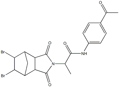N-(4-acetylphenyl)-2-(8,9-dibromo-3,5-dioxo-4-azatricyclo[5.2.1.0~2,6~]dec-4-yl)propanamide|