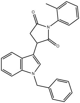 3-(1-benzyl-1H-indol-3-yl)-1-(2-methylphenyl)-2,5-pyrrolidinedione Structure