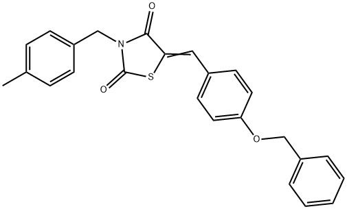 5-[4-(benzyloxy)benzylidene]-3-(4-methylbenzyl)-1,3-thiazolidine-2,4-dione Structure