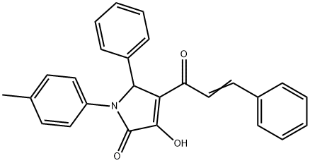 4-cinnamoyl-3-hydroxy-1-(4-methylphenyl)-5-phenyl-1,5-dihydro-2H-pyrrol-2-one,488854-55-3,结构式