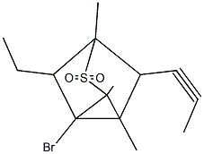 1-bromo-7-ethyl-2,4,6-trimethyl-5-(1-propynyl)-3-thiatricyclo[2.2.1.0~2,6~]heptane 3,3-dioxide,488857-35-8,结构式
