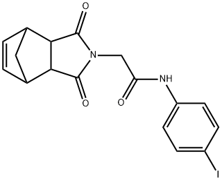 2-(3,5-dioxo-4-azatricyclo[5.2.1.0~2,6~]dec-8-en-4-yl)-N-(4-iodophenyl)acetamide 结构式