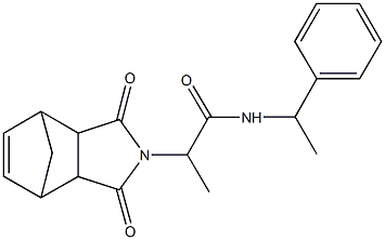 2-(3,5-dioxo-4-azatricyclo[5.2.1.0~2,6~]dec-8-en-4-yl)-N-(1-phenylethyl)propanamide Structure