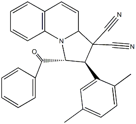 1-benzoyl-2-(2,5-dimethylphenyl)-1,2-dihydropyrrolo[1,2-a]quinoline-3,3(3aH)-dicarbonitrile Structure