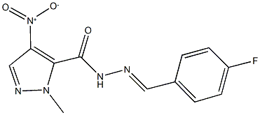 N'-(4-fluorobenzylidene)-4-nitro-1-methyl-1H-pyrazole-5-carbohydrazide,489402-54-2,结构式